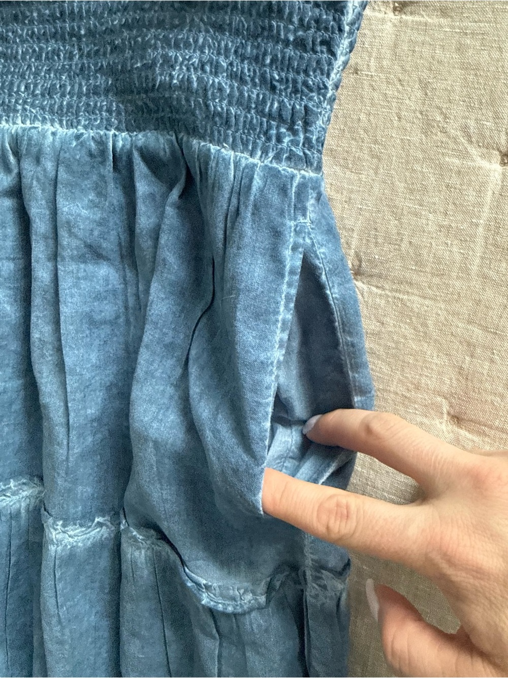 CHANGE OF SCENERY charlie maxi skirt in stonewash Size M/L - Picture 7 of 11